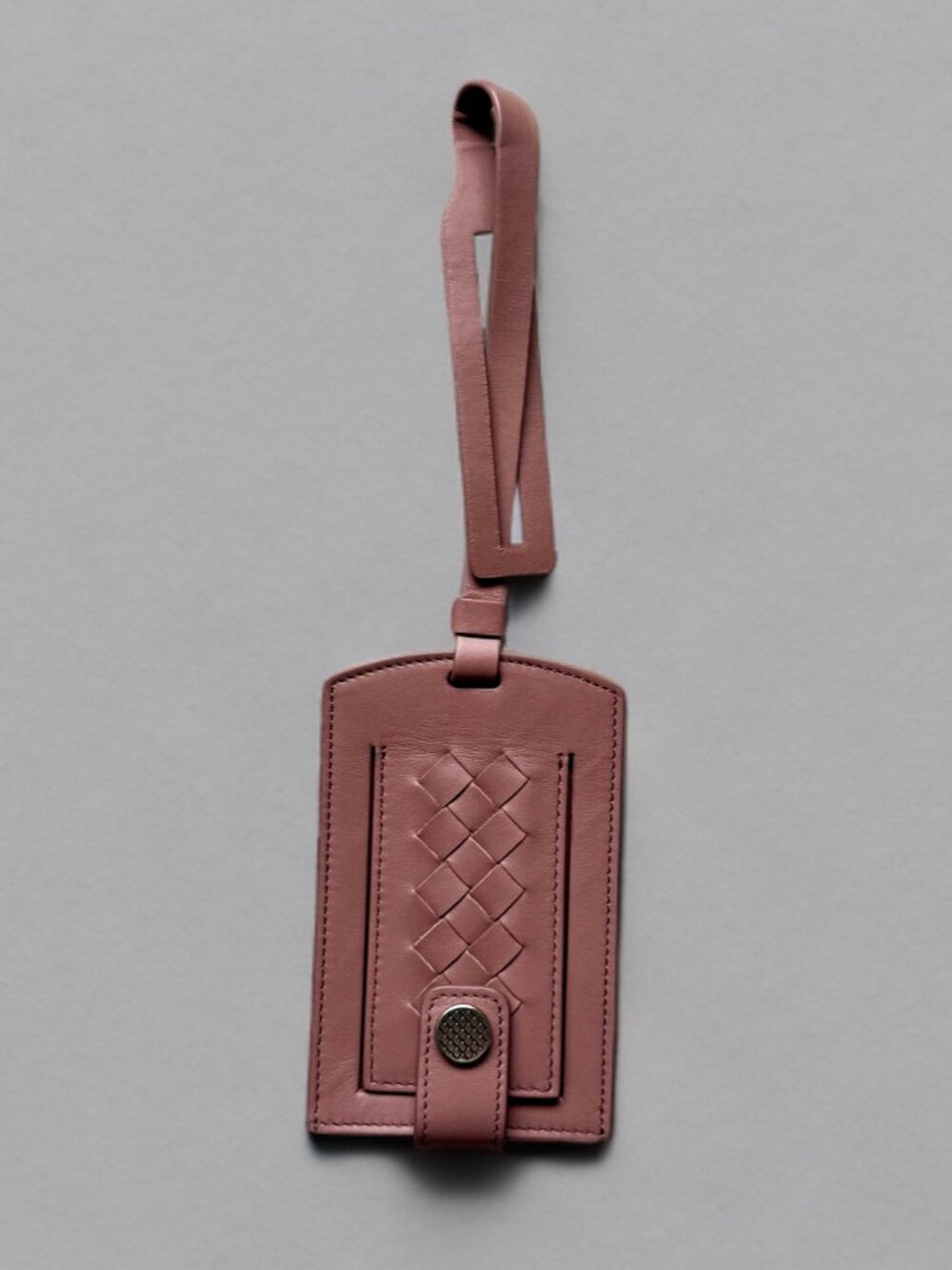 Bottega Veneta Purple Leather Luggage Tag